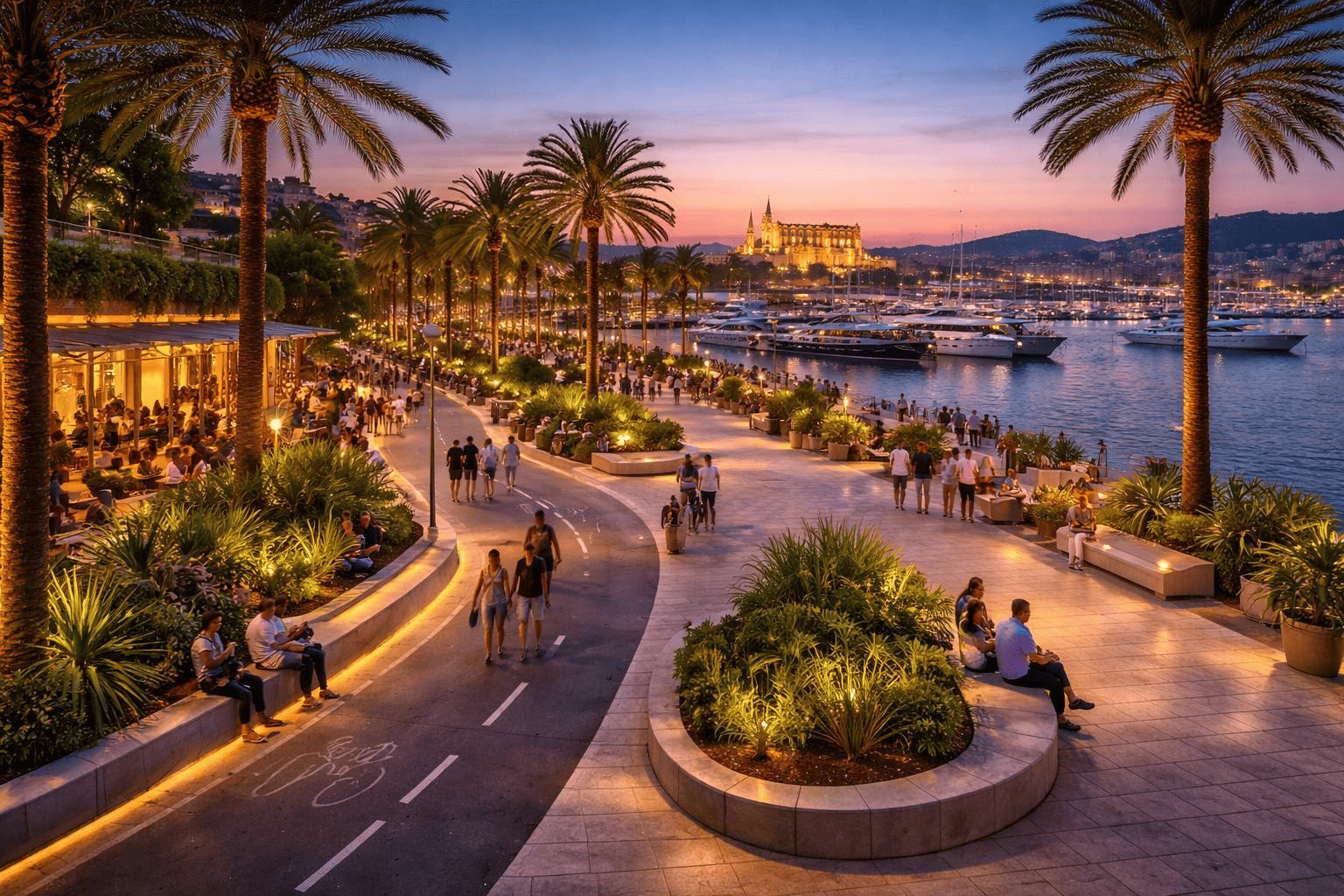 Passeig Marítim Palma & Club de Mar: noleggio barche, yacht e catamarani Mallorca
