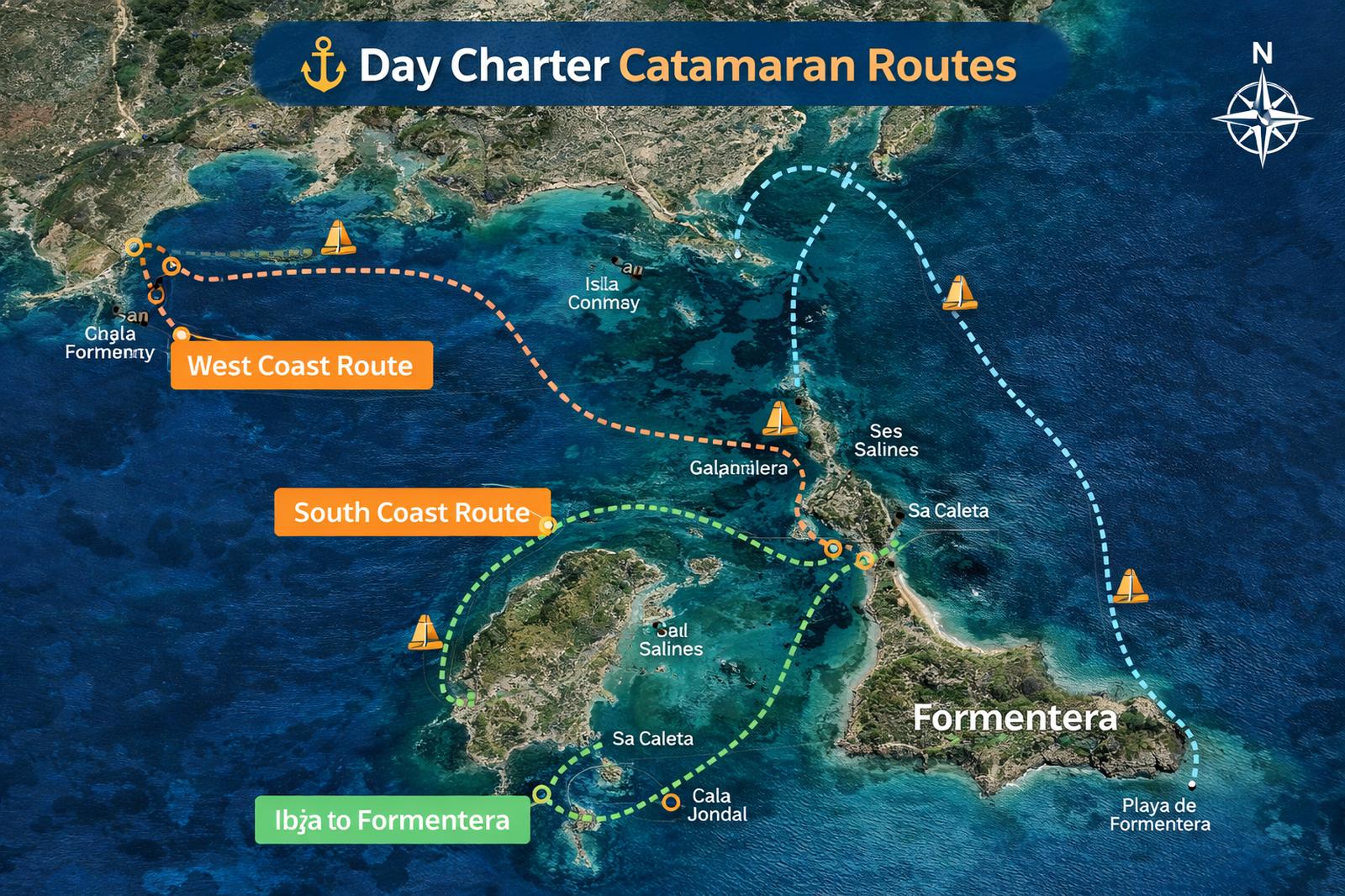catamaran day charter ibiza
